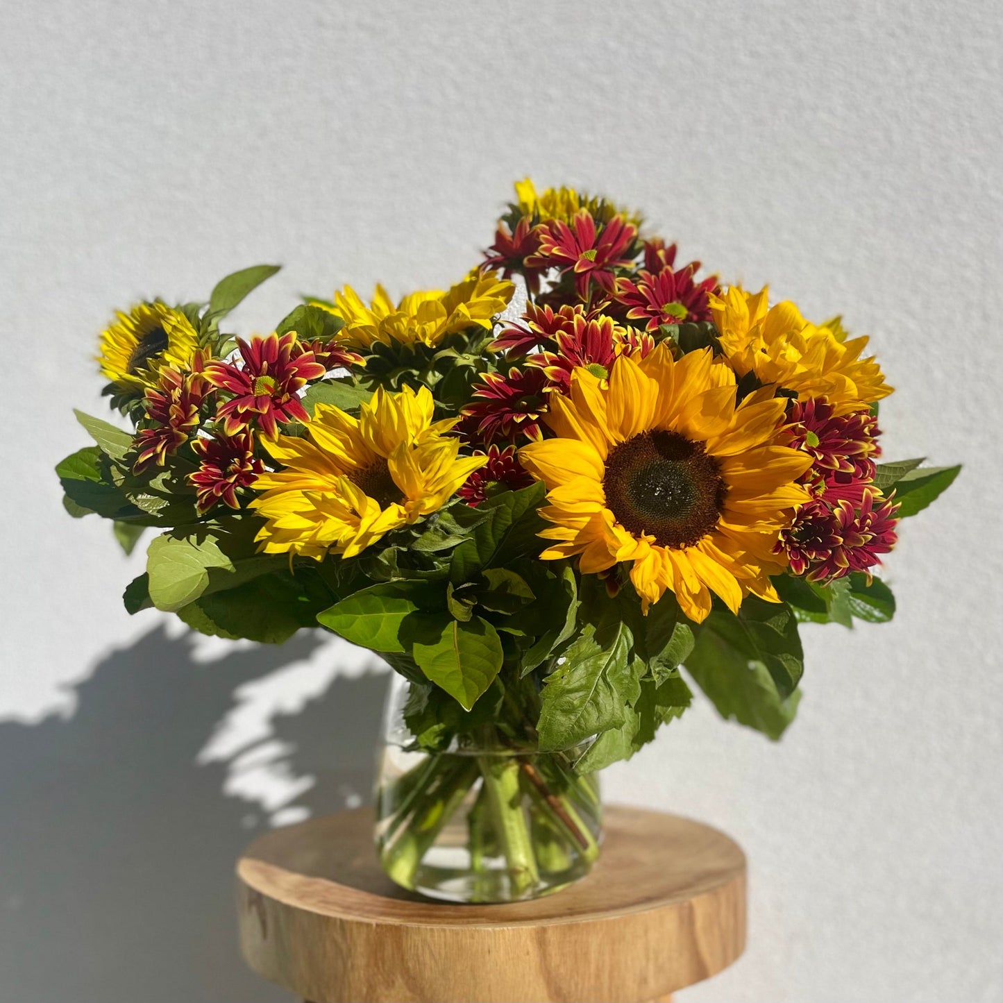 Vibrant sunflower bouquet with fresh yellow blooms and green foliage, perfect cheerful gift from Elanora Flower House for birthdays, celebrations, and special occasions. Flower delivery Gold Coast. Florist Palm Beach